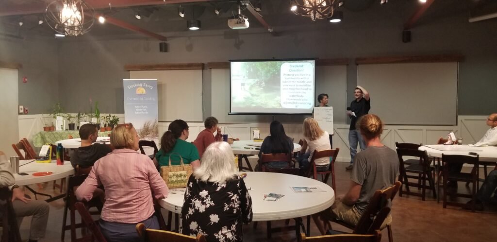 Participants take part in a collaborative challenge-mapping workshop.